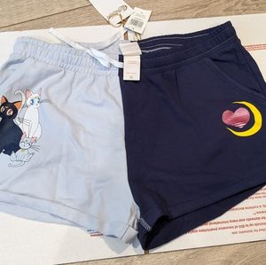 [NWT] Sailor Moon cat lounge shorts plus size 2